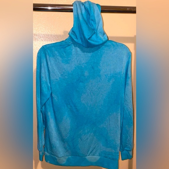 21 Main Blue Tie Dye Zip-Up Hoodie Sweater Jacket size M - Picture 3 of 3
